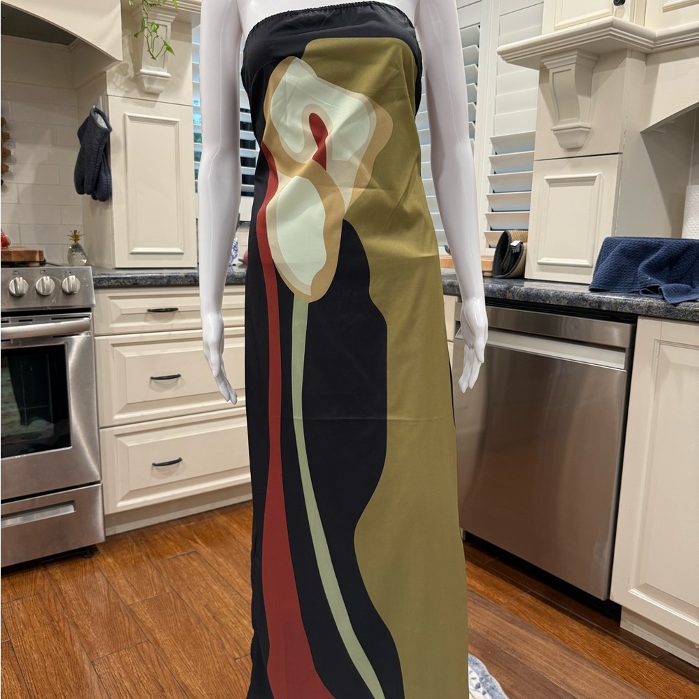 Commense Strapless Dress with Calla Lily M